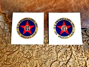 U.S. Propeller Co. Decal Set of 2 1920s - 1960s